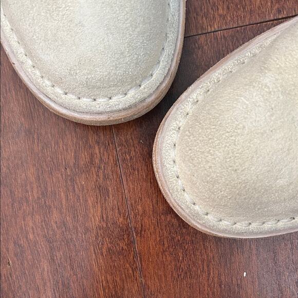 Women’s Marsell Cream Suede Lace-Up Shoes, Whitewash Stacked Heels, Size 9 - Picture 5 of 16